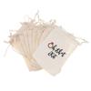 Cotton Linen Jewelry Pouch Drawstring Gift Bag Vintage Style Candy Bag Multipurpose Pouch for Wedding and Event Use