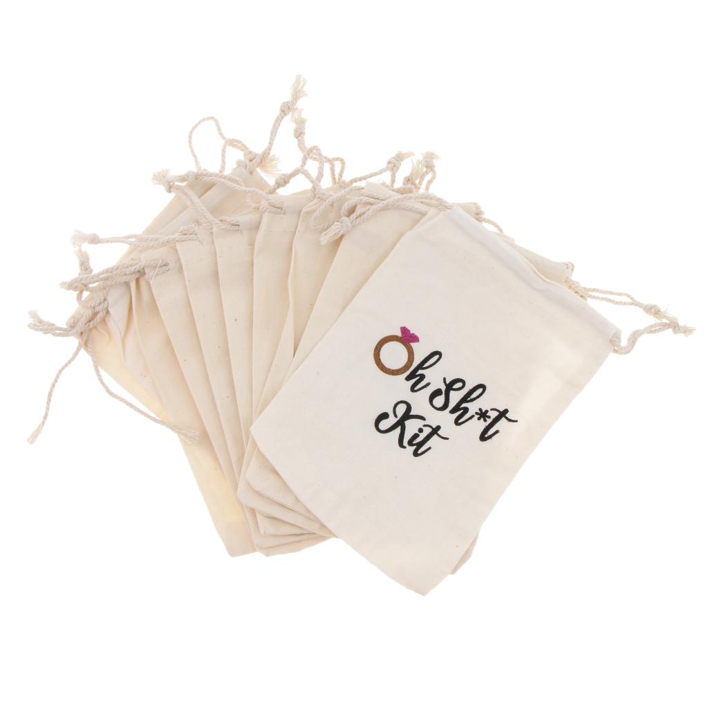Cotton Linen Jewelry Pouch Drawstring Gift Bag Vintage Style Candy Bag Multipurpose Pouch for Wedding and Event Use