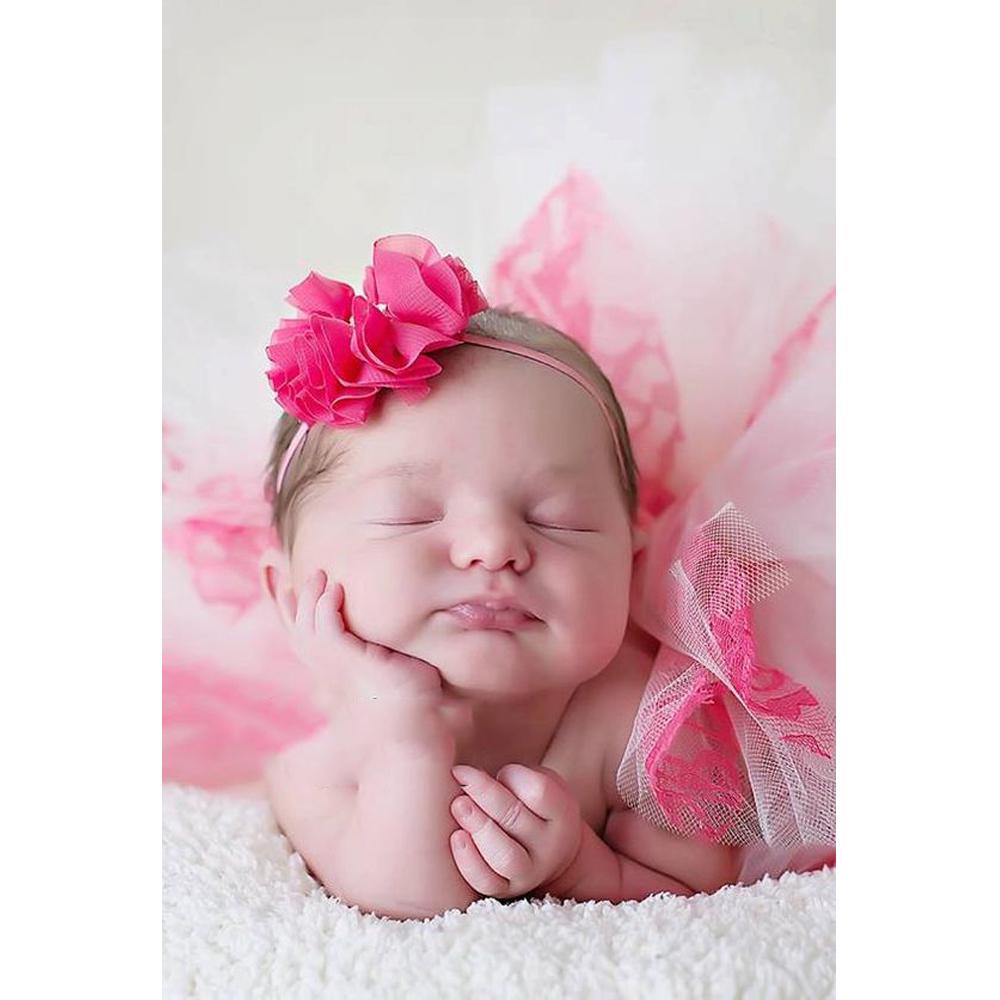 5D DIY Diamond New Baby Embroidery Portrait Full Set of Round Mosaic Home Decoration Gifts