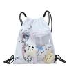 Ancient cute angel bear drawstring bag cute pain bag double shoulder canvas bag versatile large capacity niche backpack