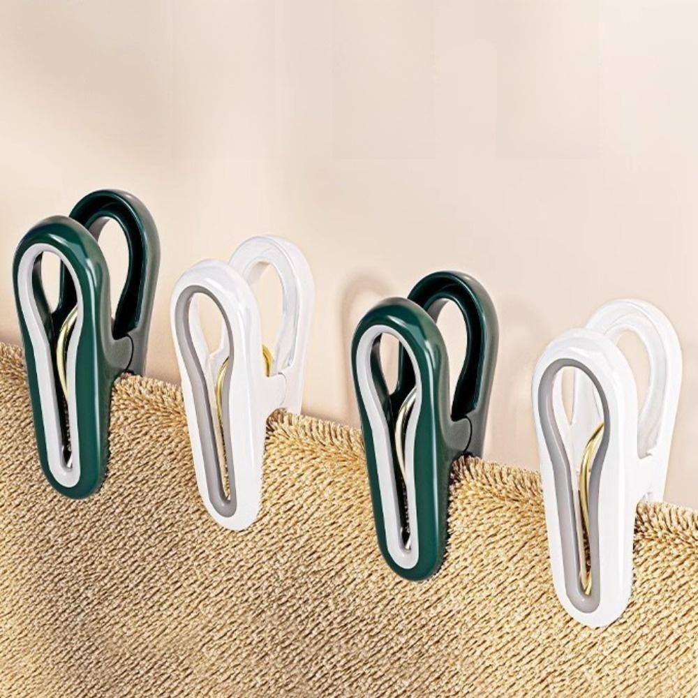 12pcs Plastic Non-marking Clip Windproof No Pressing Marks Fixed Clothes Drying Clip Multifunctional Underwear Clips Socks