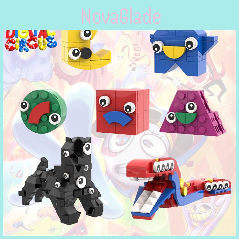 Der erstaunliche digitale Zirkus Clown Montage Bausteine DIY Plastikspielzeug Set ABS Material 200-400 Teile Exporttyp
