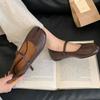 Fashion IPPEUM Split Toe Ballet Flats Shoes TabIs Mary Janes 2025 New Fashion Winered Ballerina Flat Shoes