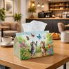 1pc Whimsical Artistic Animal Tissue Box, Cats Butterfly Garden Perfect for Outdoor Gatherings, Daily Desktop Use, And Suitable for Bedrooms, Living R
