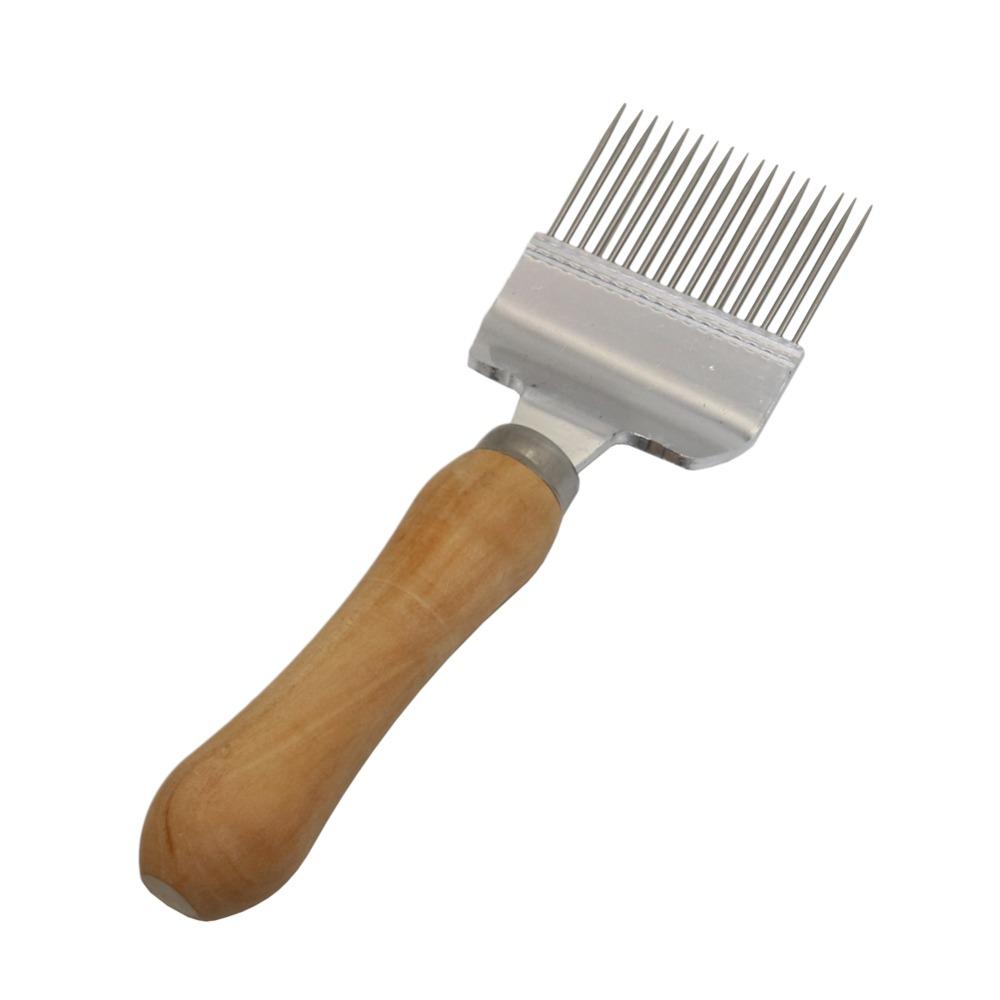 

1 Pc Bee Hive Uncapping Scraper Honey Honeycomb Bee Fork Wooden Handle Stainless Steel Honey Pin Needle Knife Beekeeping Equipme