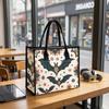 Boho Bat Print Tote Bag Casual Large Capacity Canvas Handbag for Daily Use