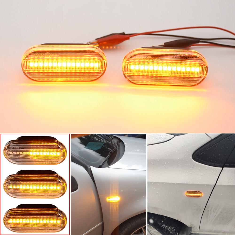 Side Marker Light Dynamic LED Turn Signal Flashing Indicator Blinker For SEAT Ibiza 6L Cordoba Toledo Leon 1M For Skoda Octavia