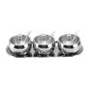English: Stainless Steel Seasoning Jars Set with Spoons & Tray Kitchen Canisters