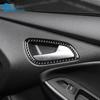 UZYJ9 Real Soft Carbon Fiber Sticker For Ford Focus SE RS ST Ecoboost 2015 2016 2017 2018 LHD RHD Car Inner Door Handle Panel Trim