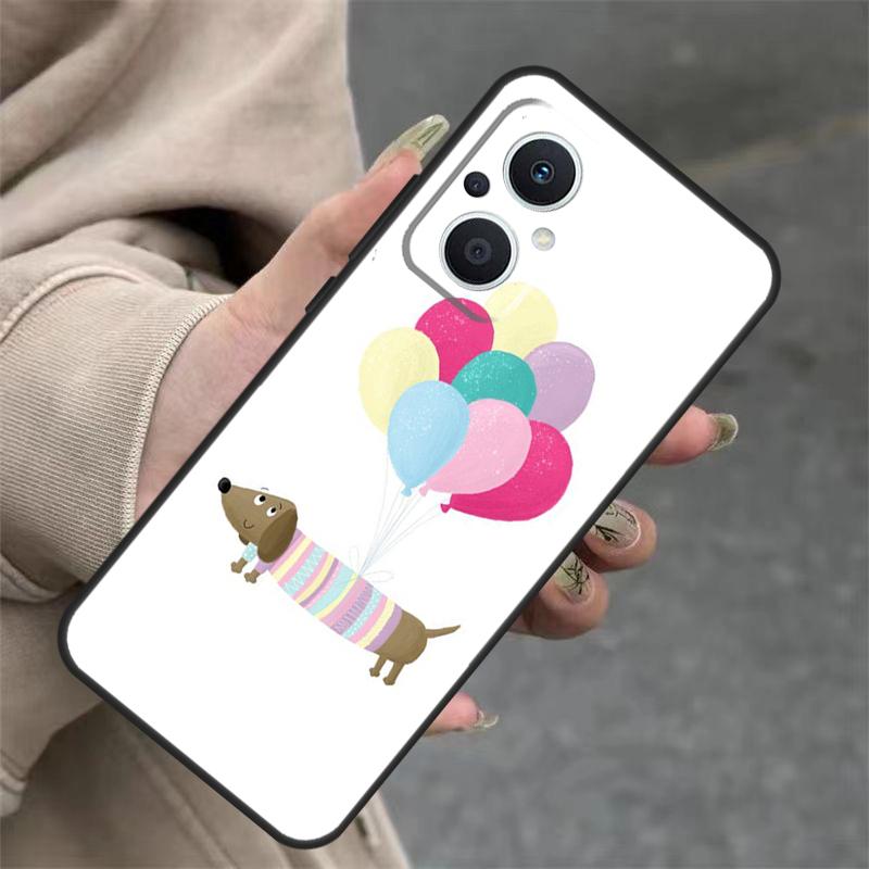 Cartoon Dackel Wursthund Hülle Für OPPO Reno 7 8 Lite 6 5 4 11F 10 Pro 8T 5Z 4Z OPPO Find X6 Pro X2 Neo X3 X5 Lite