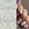 Nail Art Sticker, Spring And Summer Flower And Grass Series, Zou Ju Flower Watermark Nail Sticker
