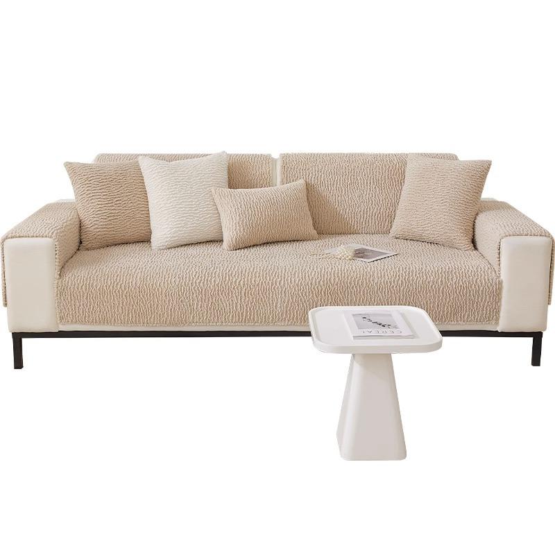 Lamb Down Sofa Cushion Universal Healing System Leather Sofa Cover Cover Non-slip Cushion Back Cover Cloth Towel.