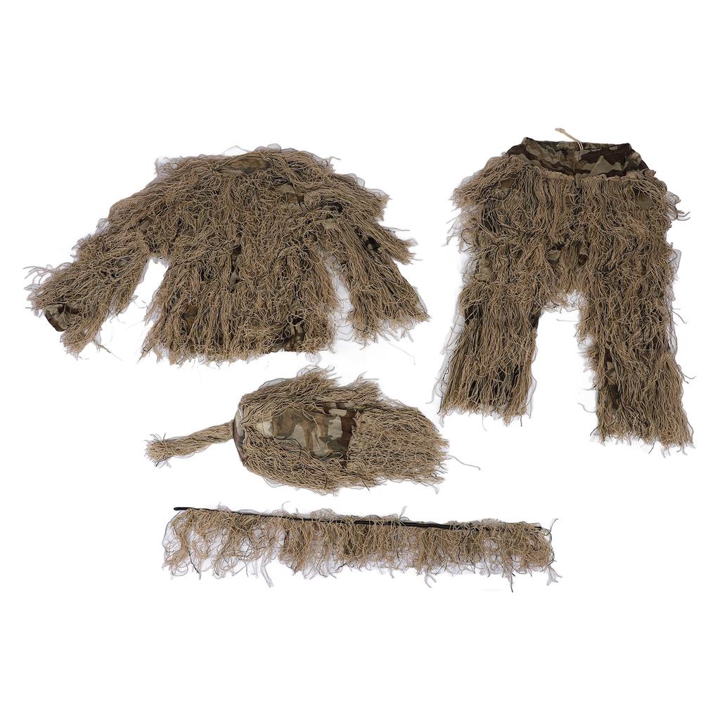 5 in 1 Camouflage Hunting Suit Camouflage Hunting Apparel Hunting Clothes Including Jacket Pants Hood Carry Bag for