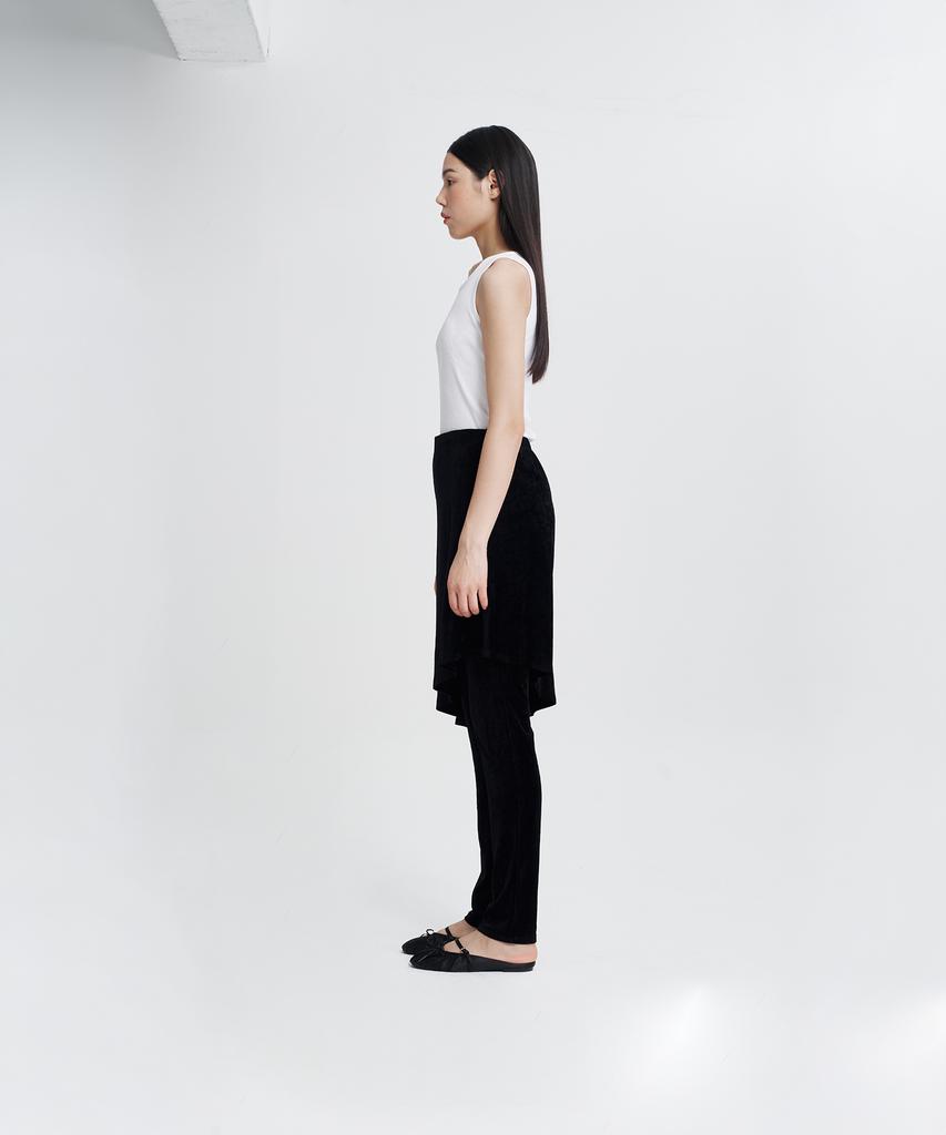 Haipeogeullipeu Velvet Skirt Pants