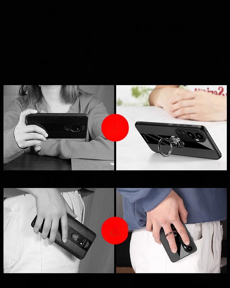 For Realme GT7 Pro Racing Neo7 SE 7X PU Leather Magnetic Ring Holder Phone Cover For Realme GT Neo6 SE GT6 T Matte Silicone Case