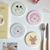 Cartoon Animal Ceramic Coasters Heat Insulation Anti-scald Non-slip Mat Creative Home Water-absorbing Coaster Kitchen Accessory