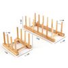 Wooden Sink Bowl Plate Dish Drainer Rack Pot Lid Cover Holder Storage Shelf Rack