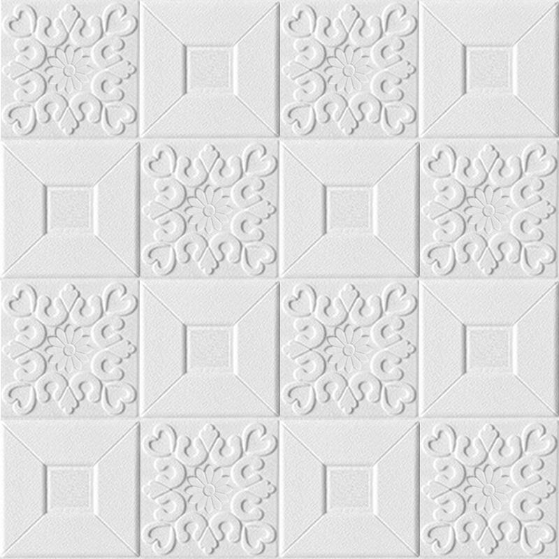 

12 шт. 3D матовые наклейки на крышу, пенопластовая потолочная настенная плитка, домашний декор, клейкая водостойкая декоративная панель для гостиной, резная панель обоев 12 pieces