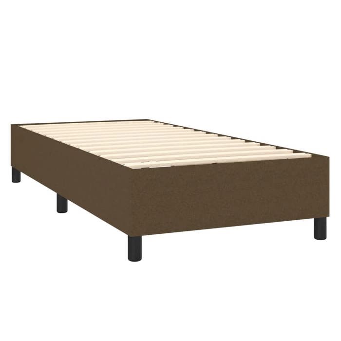 Exclusive House - Slatted Bed Base with Mattress Dark Brown 90x190 Cm