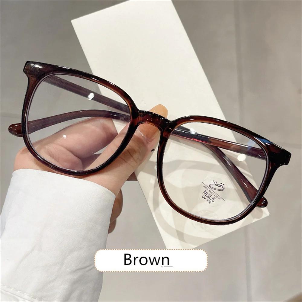 New Anti-blue Light Glasses Men Women Fashion Transparent Computer Glasses Frame Retro Myopia Glasses Square Eyeglasses