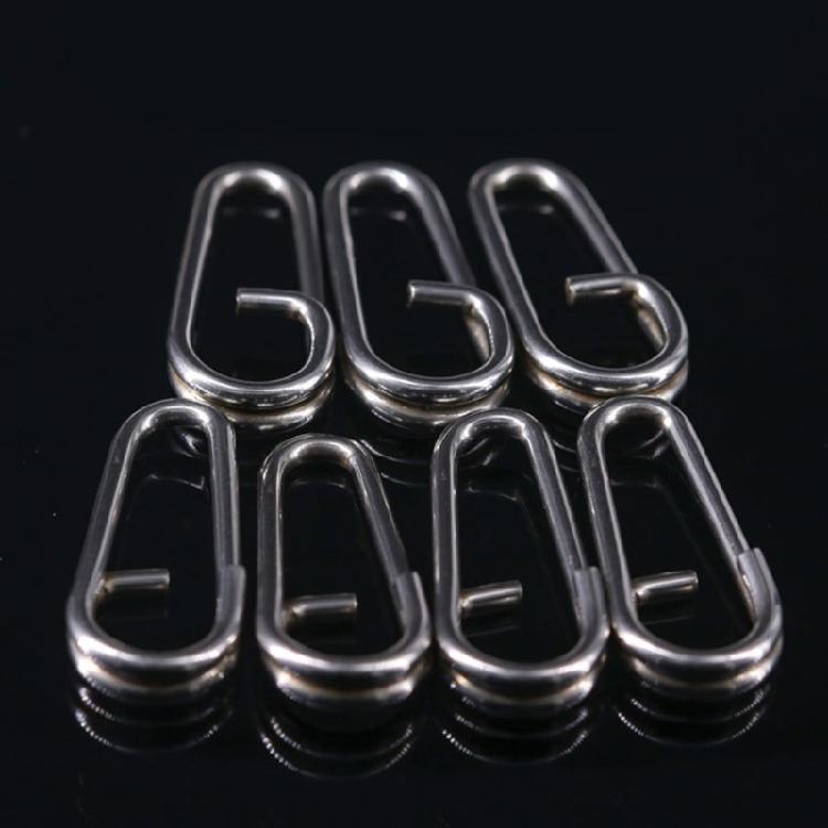 100 Stück Angel-Sprengringe Hohe Festigkeit Köderringe Schnurverbinder Korrosionsbeständige Köderringe Angelzubehör