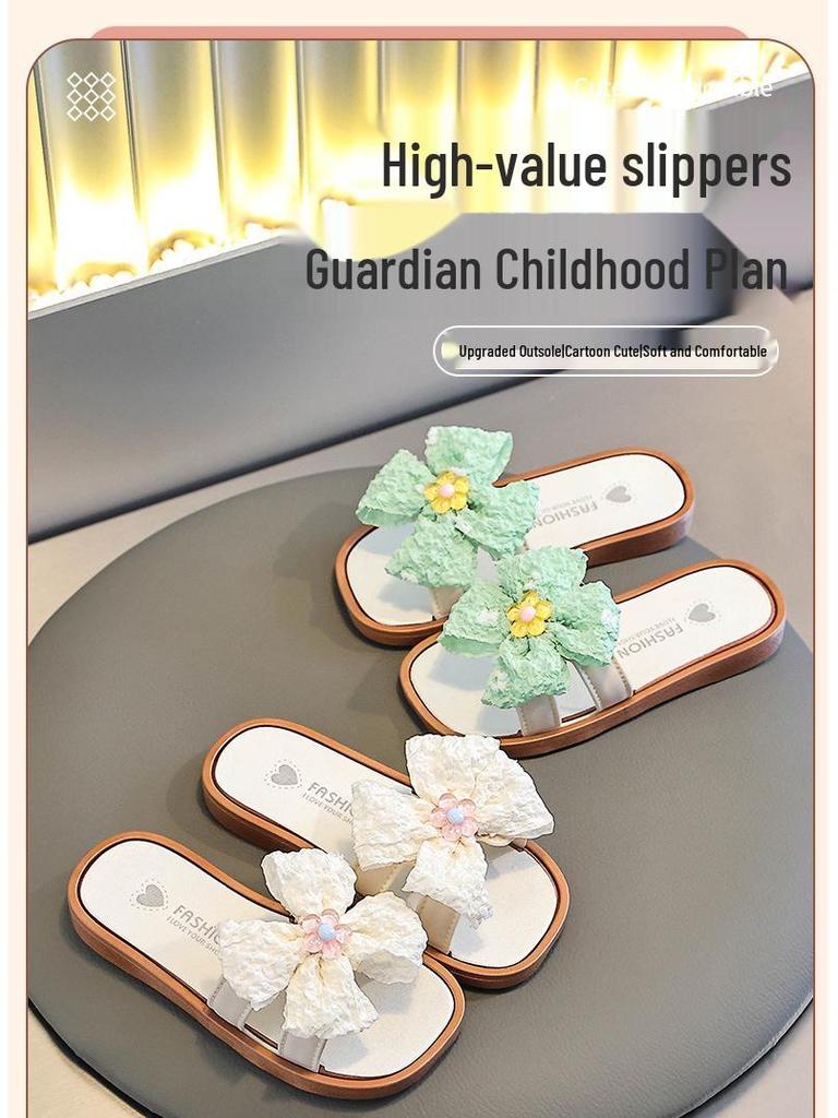 Girls' Summer Non-slip Breathable Outdoor Slip-on Shoes - Korean Fairy Princess Style