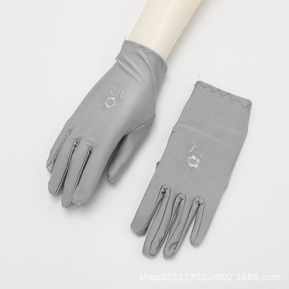 

Эластан Весна и Осень Лето Высокая Эластичность Женские Тонкие Защита от УФ Солнца Производительность Танец Ювелирные Изделия Этикет Водительские Перчатки average size светло-серый