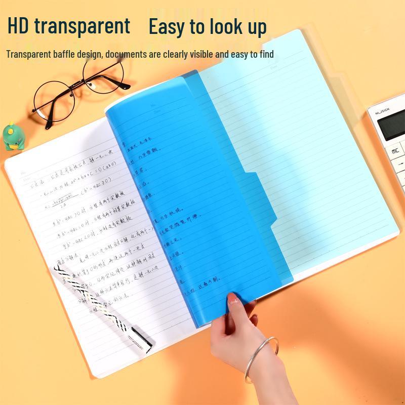 PP Plastic Index Page Dividers: A5 (20 Holes), B5 (26 Holes), A4 (30 Holes) - Color-Coded for Binder Classification