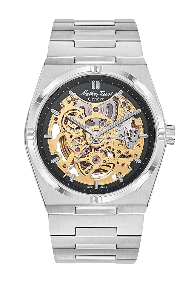 

Mathey-Tissot Zeus Skeleton Automatic H118CFAN Men s Silver Automatic Watch