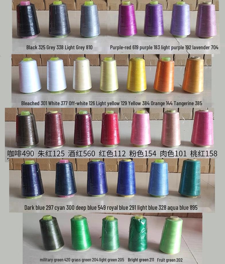 402 Fine Thread Sewing Machine & Hand Sewing Spools, White Cotton for Clothes, Quilts, Overlock - Large & Small Spools