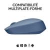 Souris - Sans Fil - Logitech - M171 - Bleu gris - Ambidextre