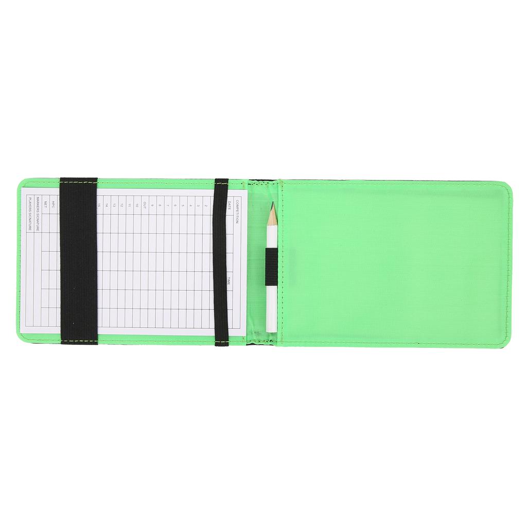Porta Cartão de Pontuação de Golfe Capa de PU Protetor de Livro de Pontuação Clipe com Acessórios para Caneta