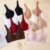 Wire-Free Soft Support Bra Large Busts Seamless Light Padding Full Coverage 3/4 Cup With Side Control Lift