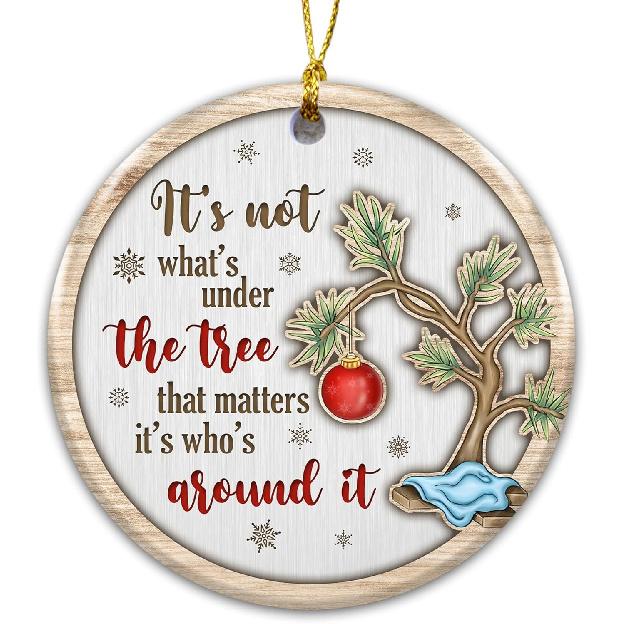 Ornament 2025, White Elephant Gift, It’s Not What’s Under The Tree That Matters Ornament – Heartfelt Holiday Keepsake Present for Family and