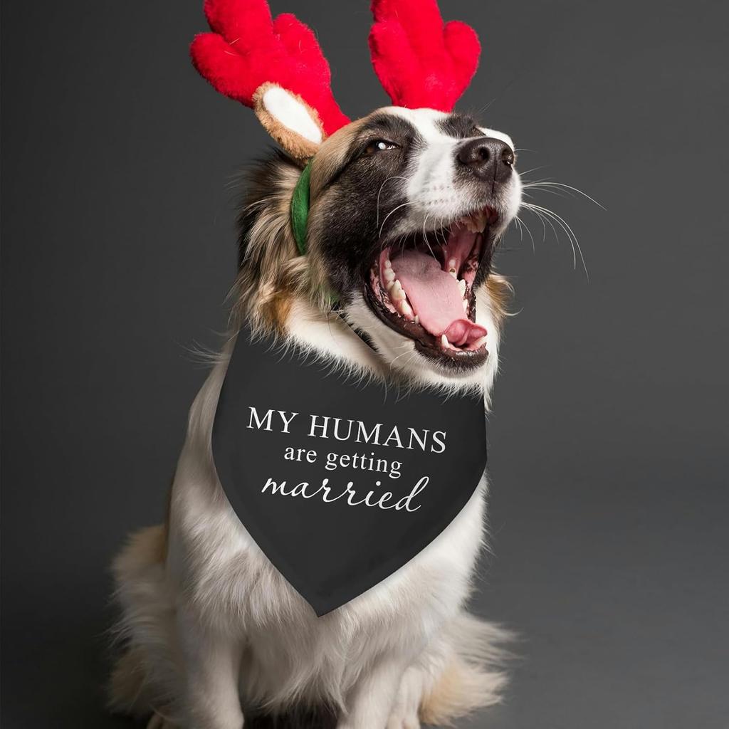 Engagement Gift for Couples, My Humans are Getting Married Dog Bandana for Dogs Perfect Dog Wedding Bandana Engagement Announcement Gift for Couples