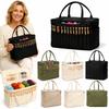 7 Yarn Holes Sewing Tool Storage Bag Multiple Pockets Crochet Accessory Handbag  For Crochet Lovers