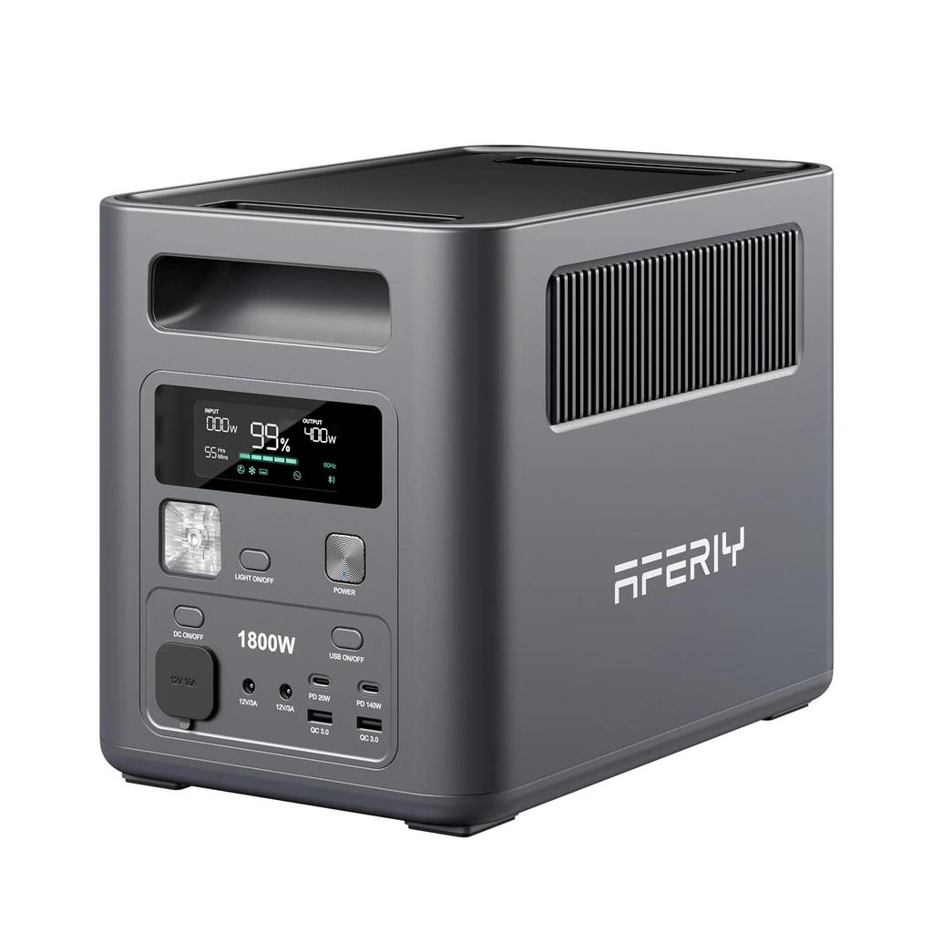 2026 New AFERIY 1800W 1024Wh Portable Power Station LiFePO4 UPS Pure Sine Wave Solar Generator for Camping RV Emergency