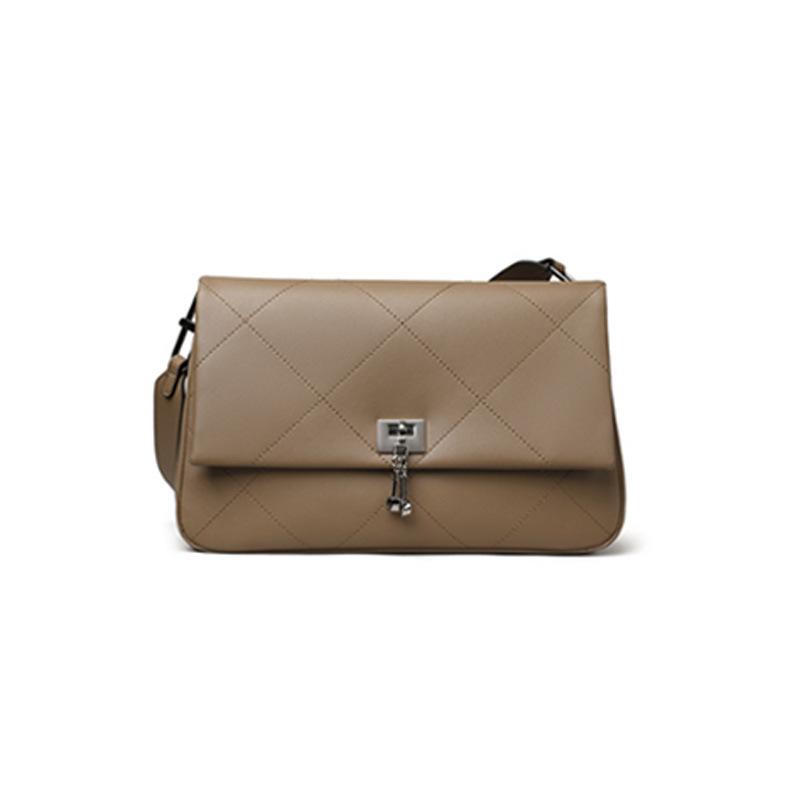 

Кожаная женская сумка для весны, Большая вместимость, Ромбовидная, Универсальная сумка через плечо, Ощущение высокого класса, Женская сумка подмышку для поездок на работу 30*20*10cm