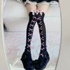 Außenhandel Vier Jahreszeiten Lolita Schleife Strümpfe Rosa Knochen Halloween Kniestrümpfe Grenzüberschreitend Süßes Mädchen