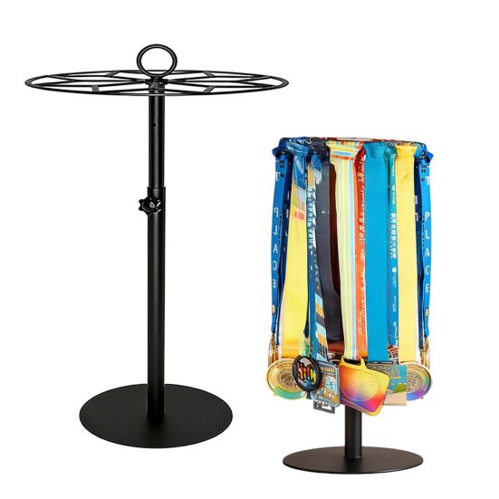 Adjustable Medal Hanger 360 Degrees Rotatable Heavy Duty Tabletop Metal Medal Running Sports