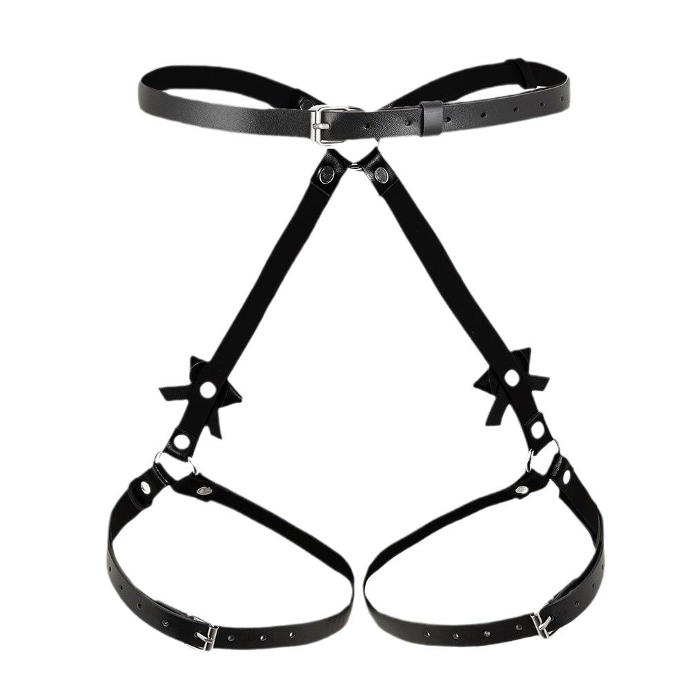 Leather Waist Chain Belt - Versatile Erotic Accessory for Women, Sexy Hollow-Out Decoration & Restraint Corset