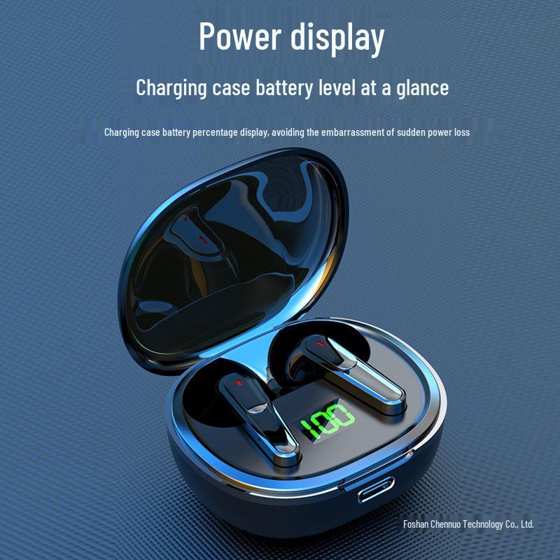 Ultralight True Wireless Bluetooth Earphones 2025 – Half-in-Ear, Long Battery Life, Noise Cancelling, Ideal for Sports & Fitness