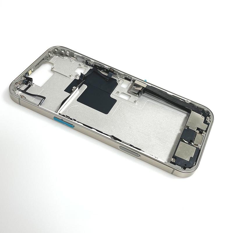 For iPhone 16 Pro Max Full Housing Middle Frame Bezel With Volume Power Flex Cable Side Button Chassis Repair Parts