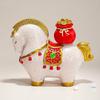 Creative Transfer Zodiac Horse Back Lucky Bag Ingot Can Be Rotated Home Decoration Office Desktop Decoration