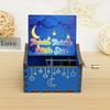 New Star Wooden Music Box Happy Birthday Hand Crank Carved Musical Box Blue Classical Light Luxury Music Gifts Birthday Gifts
