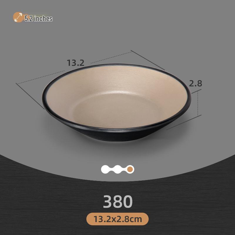 Commercial Melamine Two-Color Drop-Resistant Teacup and Imitation Porcelain Dish Set for Hot Pot Cuisine with Compartments.