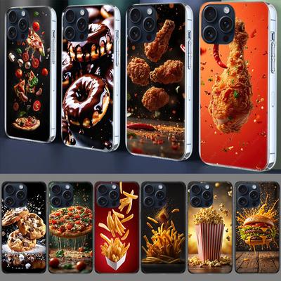 Food Fries Beer Cheese Sushi Cookie Clear Phone Case For Iphone 17 Air 16 Pro Max 15 Pro 14 Plus 17E 16E 11 13 12 Mini Cover Cas