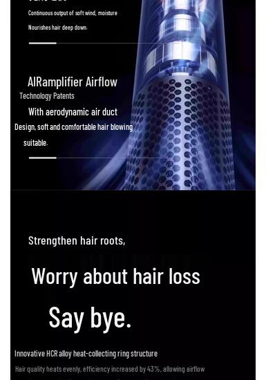 High-Speed Bladeless Hair Dryer: Bestseller for Home Use, Constant Temperature, High Power, and Negative Ion Hair Care.