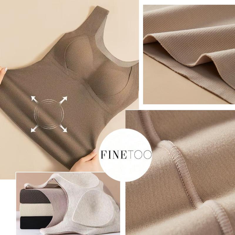 Autumn and Winter Thermal Vest For Women Seamless Thickened Inner Camisole with Chest Pad Ladies Keep Warm Sleeveless Tank Tops