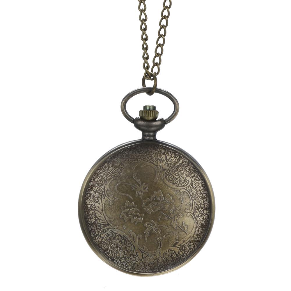 Vintage Chain Retro Pocket Watch Necklace For Grandpa Gifts